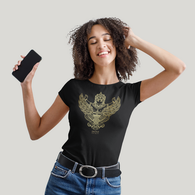 Aztec deity unisex organic cotton women's t-shirt