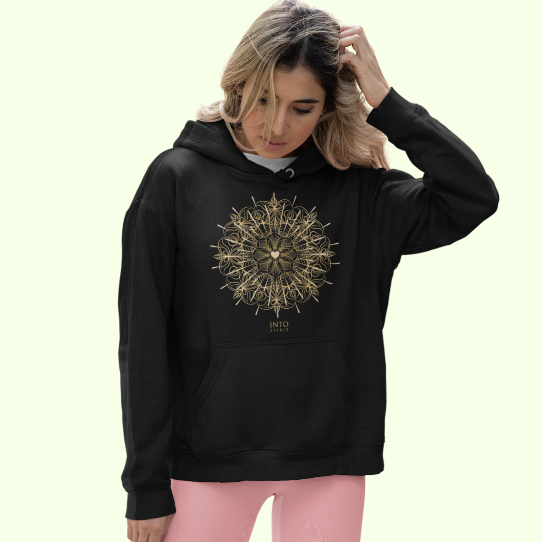 Heart mandala unisex eco-hoodie