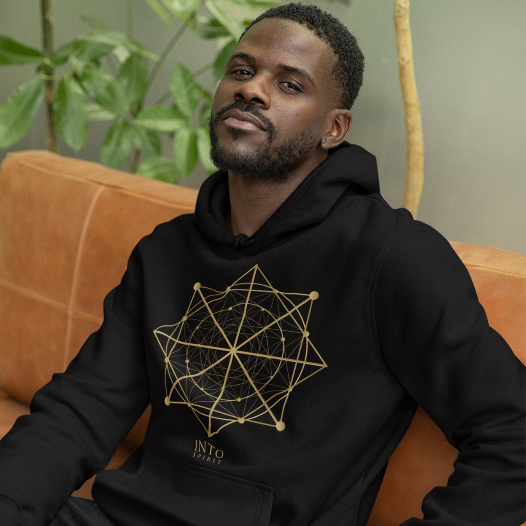 Sacred geometry pullover men´s eco-hoodie