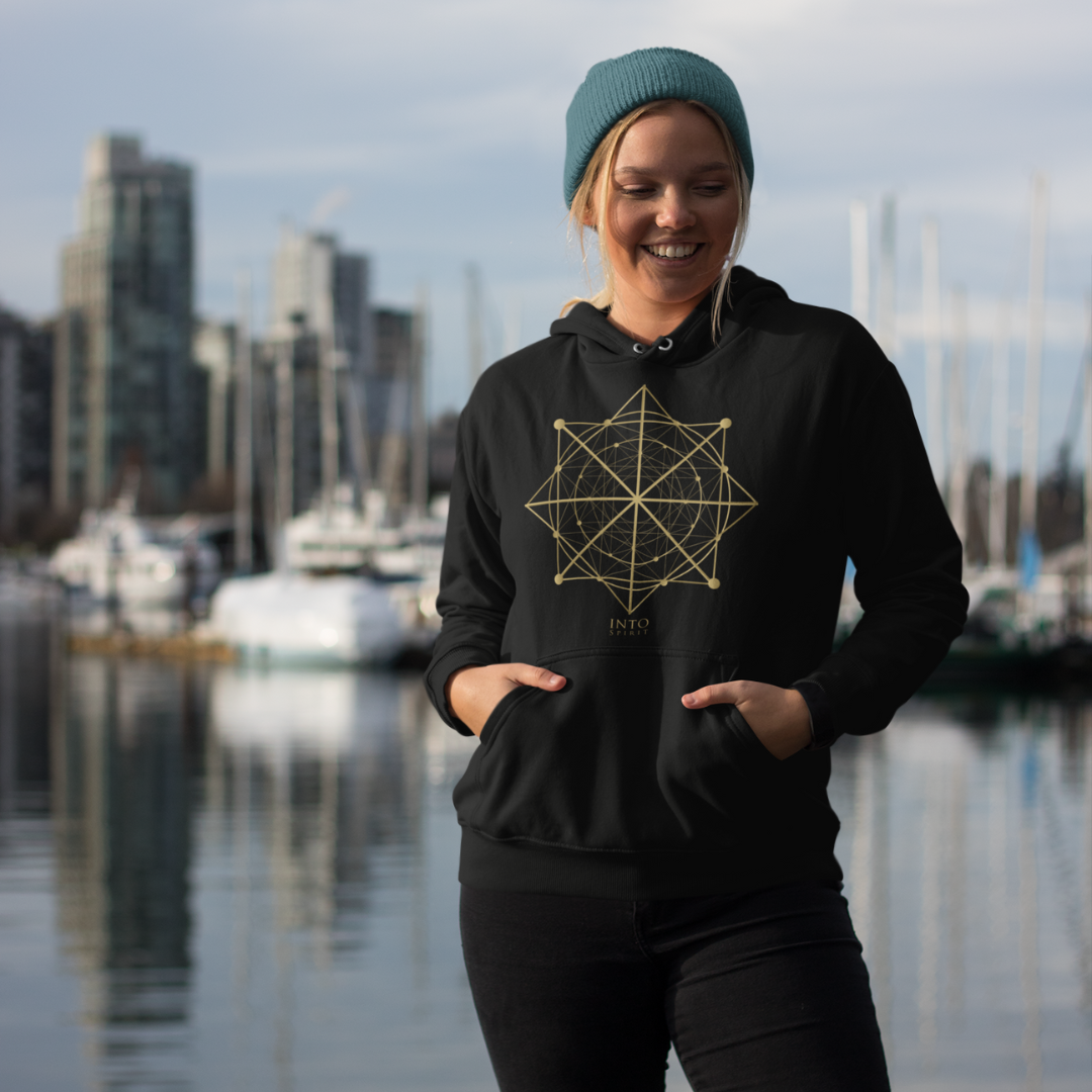 Sacred geometry pullover women´s eco-hoodie