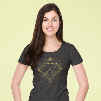 Sacred diamond geometry organic cotton women's t-shirt