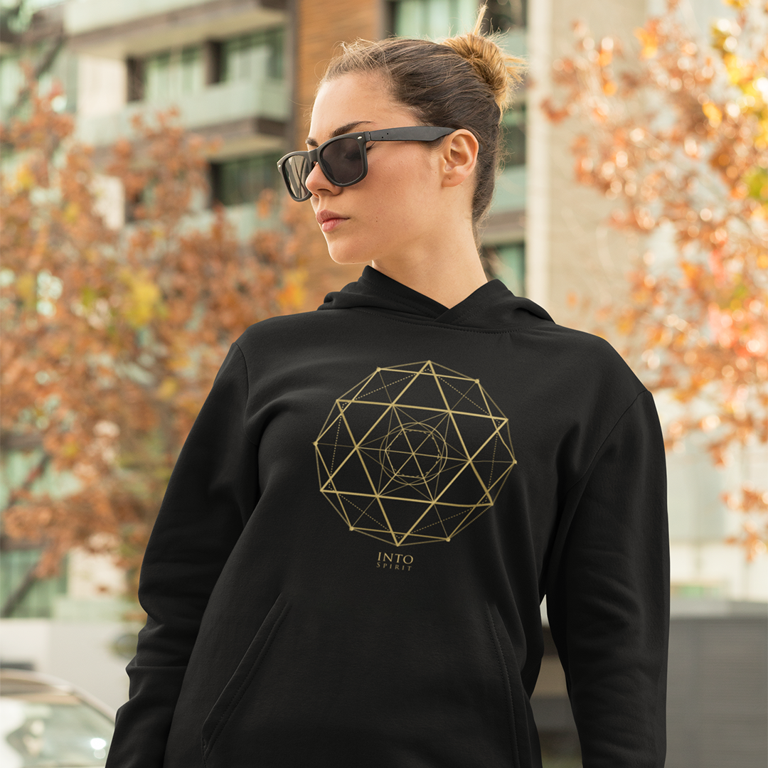 Sacred geometry David's star women's eco-hoodie