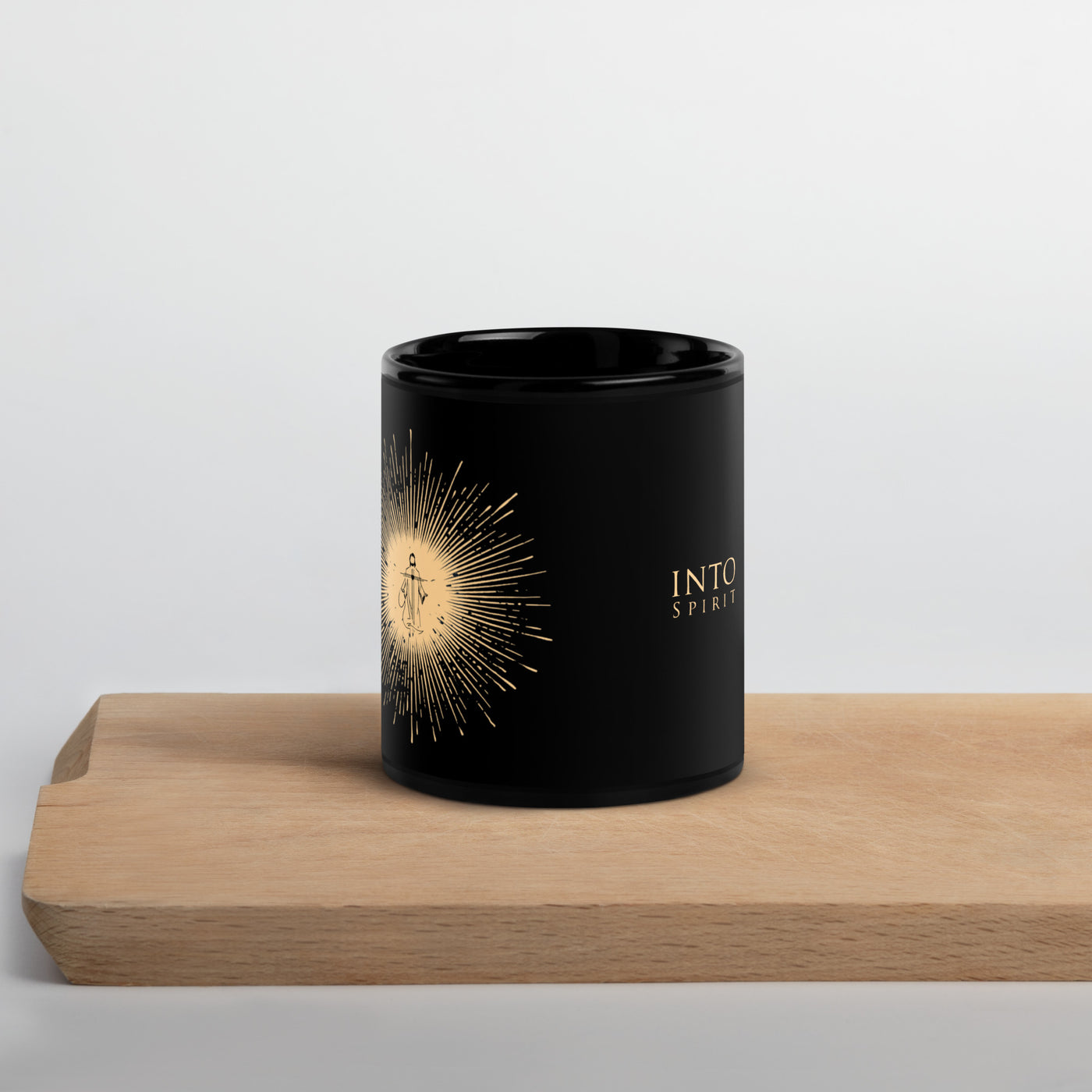 Jesus is my Sun: Black Glossy Mug