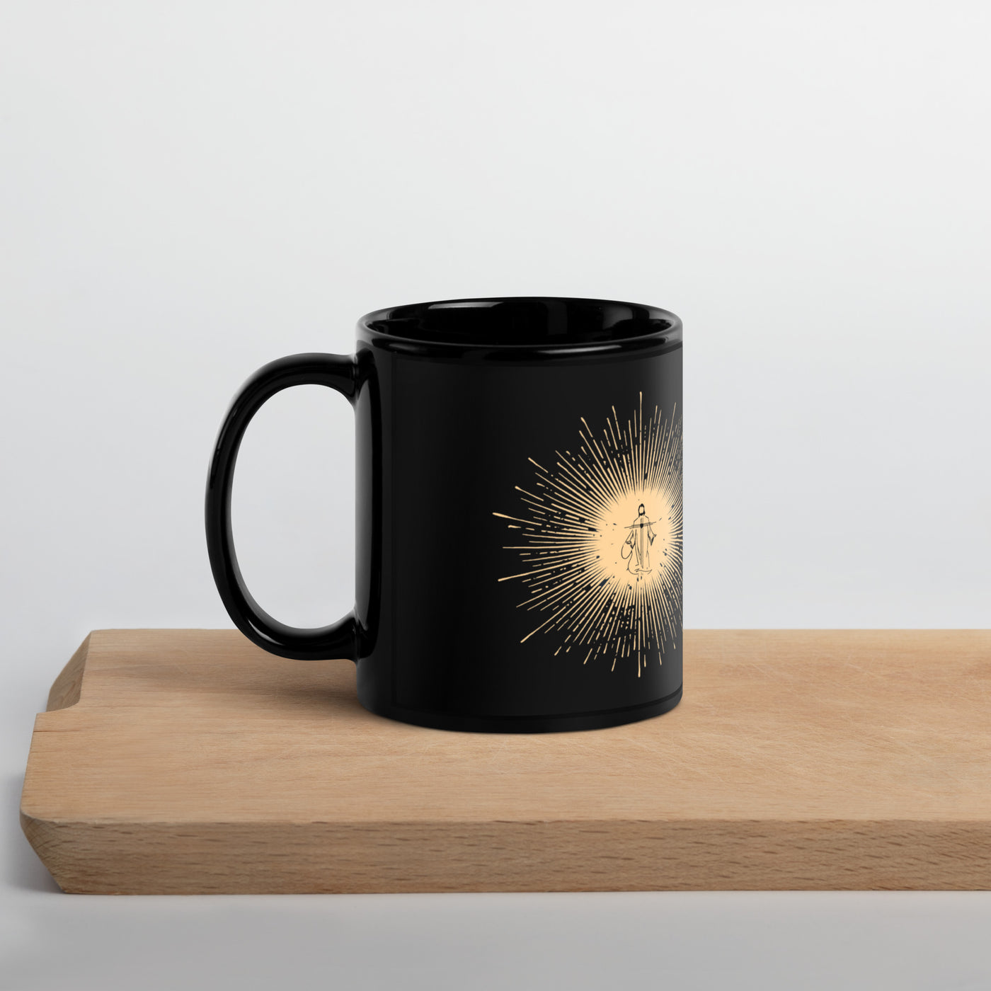 Jesus is my Sun: Black Glossy Mug