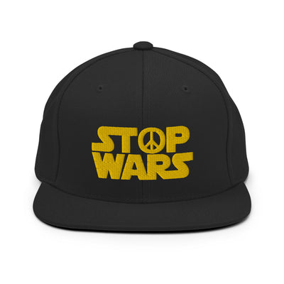 STOP WARS Black Snapback Hat