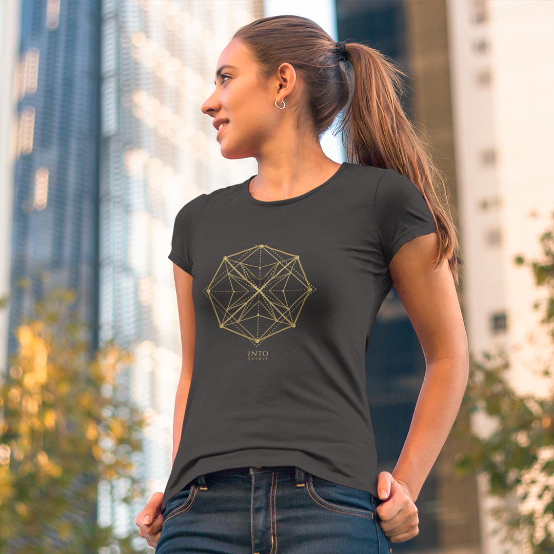 Sacred geometry mandala organic cotton women's t-shirt