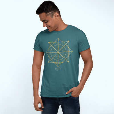 Sacred geometry organic cotton men's t-shirt