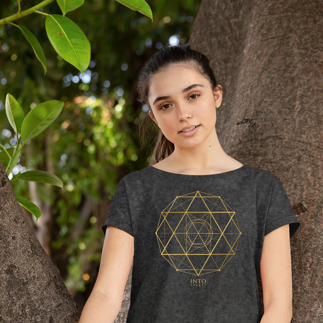 Sacred geometry David's star organic cotton women's t-shirt