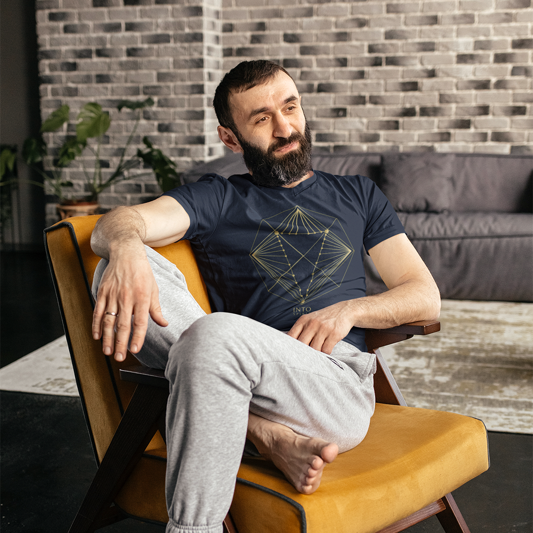 Sacred diamond geometry organic cotton men´s t-shirt