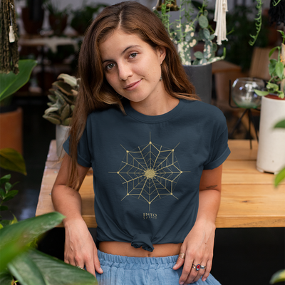 Sacred geometry flower organic cotton women's t-shirt