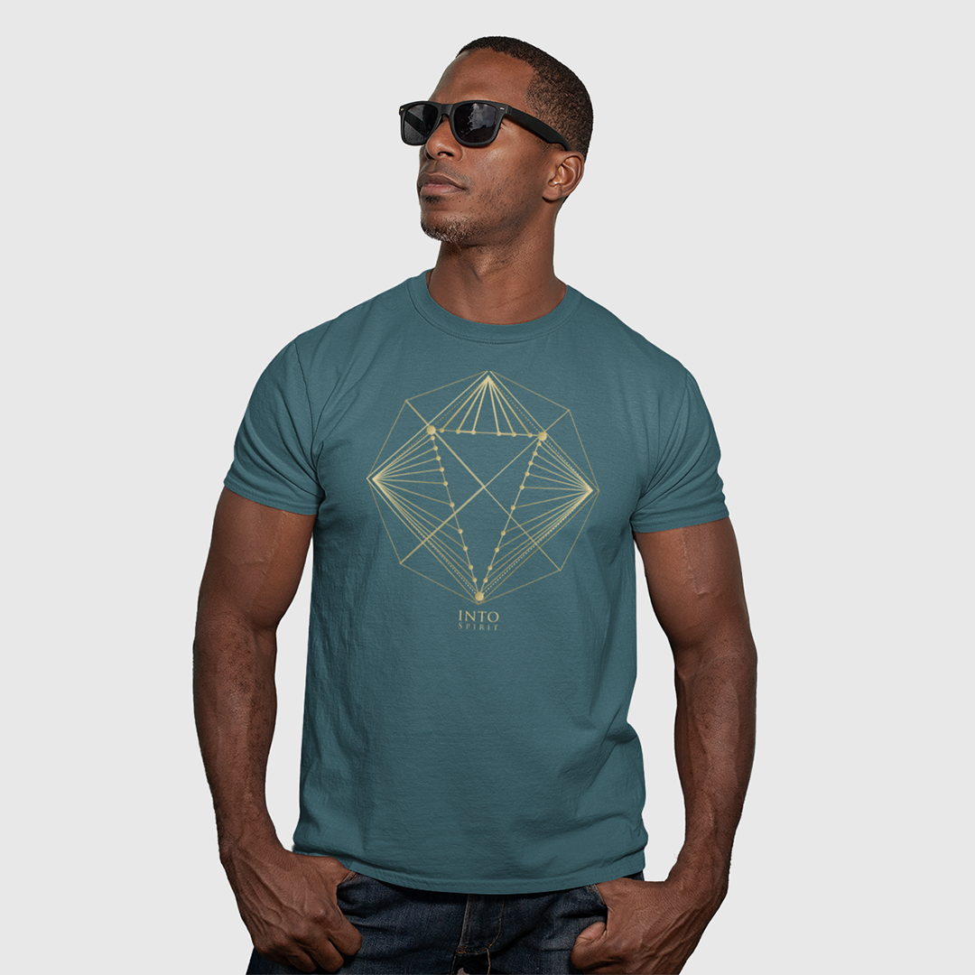 Sacred diamond geometry organic cotton men´s t-shirt