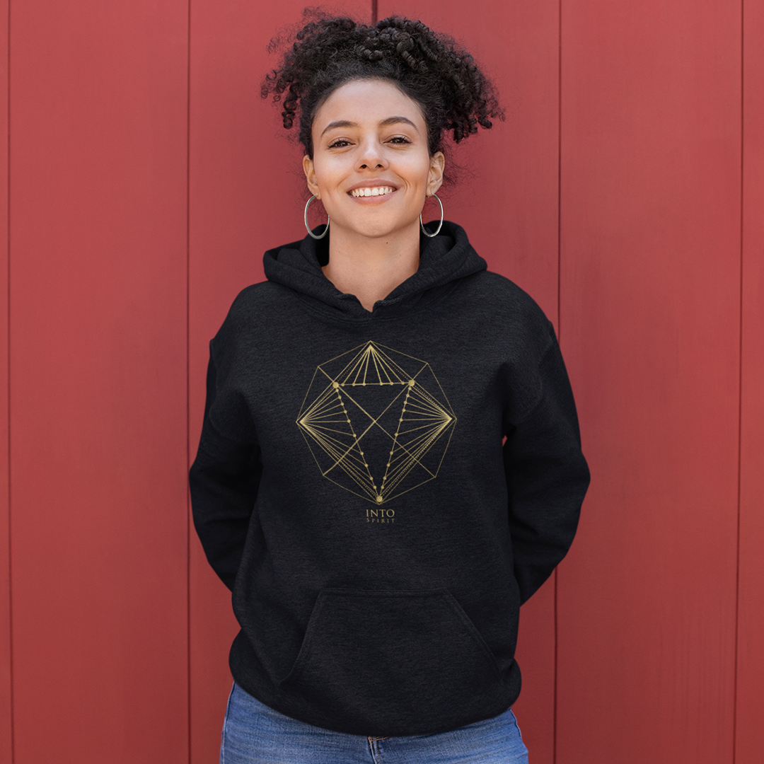 Sacred diamond geometry pullover unisex eco-hoodie