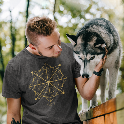 Sacred geometry organic cotton men's t-shirt