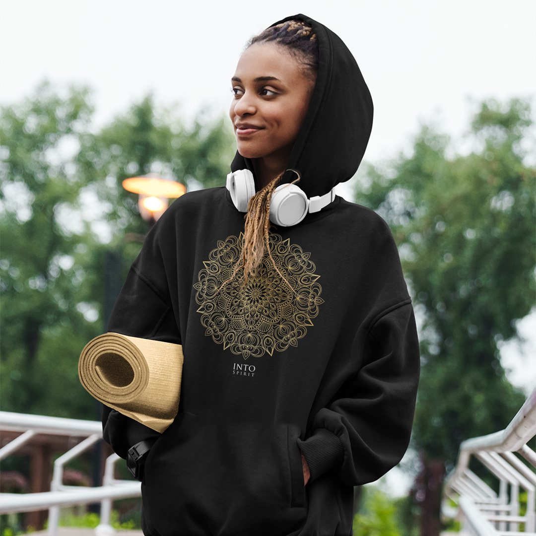 Golden mandala pullover unisex eco-hoodie