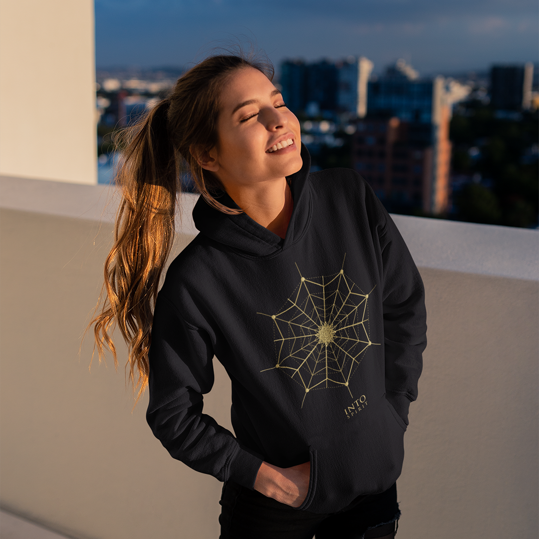 Sacred geometry flower pullover women´s eco-hoodie