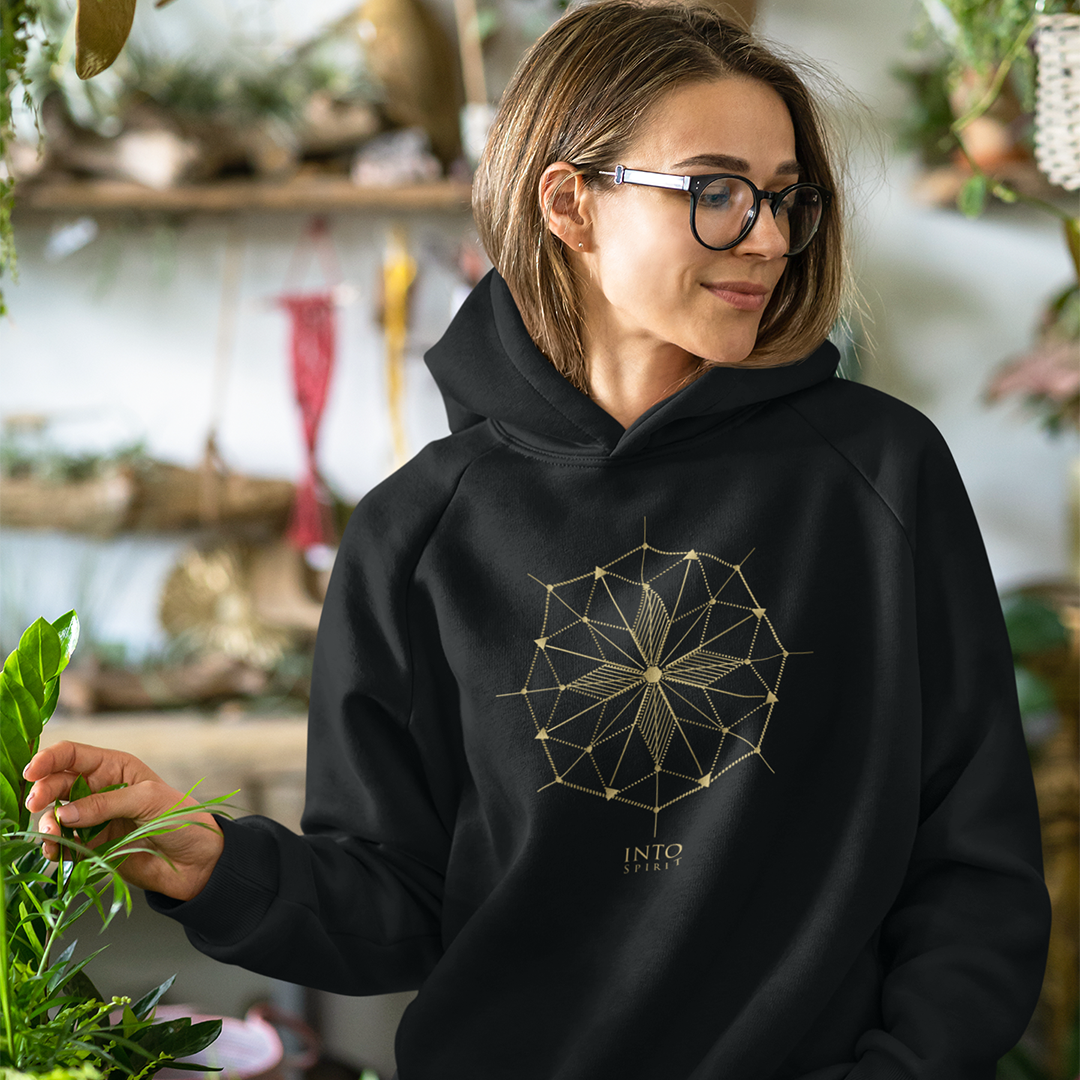 sacred geometry cross unisex pullover eco-hoodie