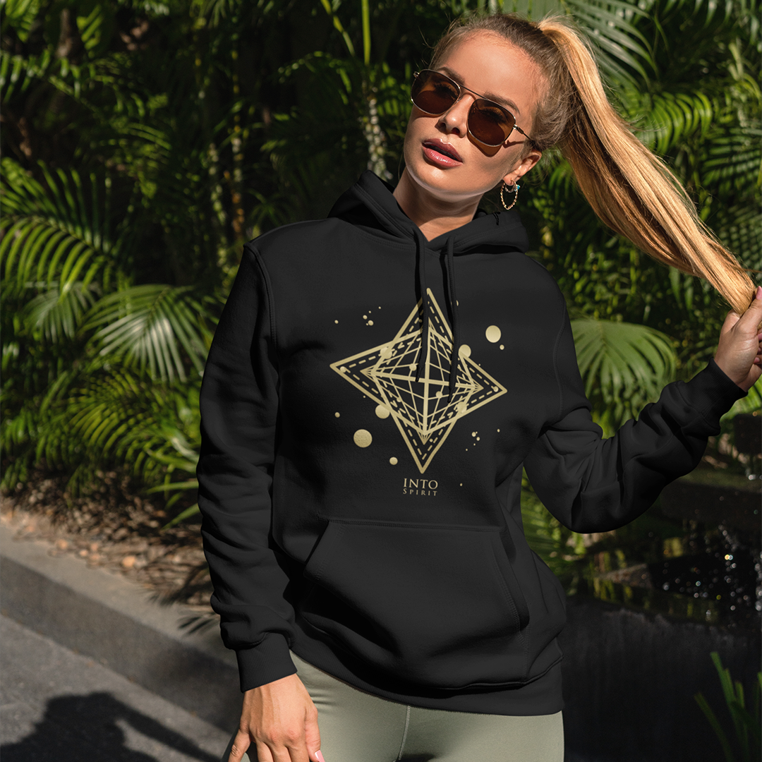 Sacred star geometry pullover women´s eco-hoodie