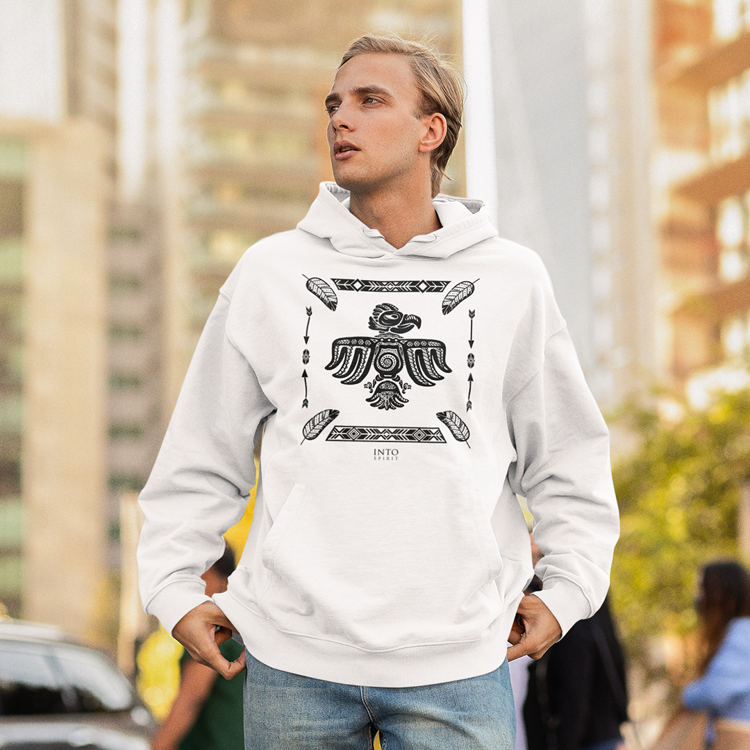 astral eagle man pullover eco-hoodie