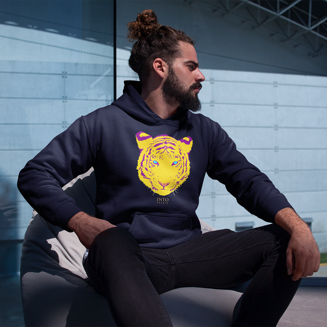 tiger head man´s essential eco hoodie