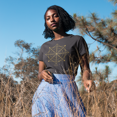 Sacred geometry organic cotton women's t-shirt