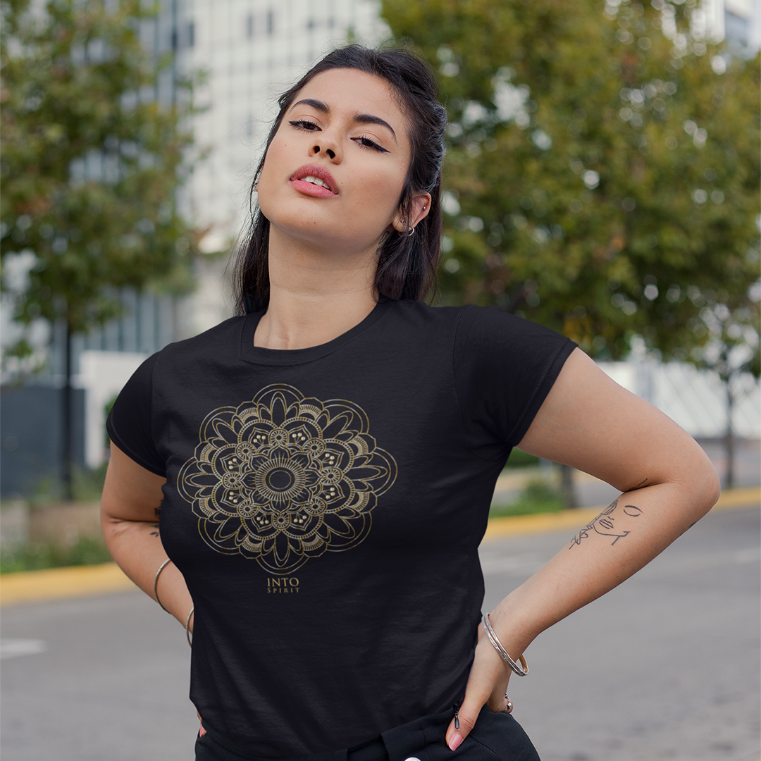 Golden Mandala women’s basic organic t-shirt