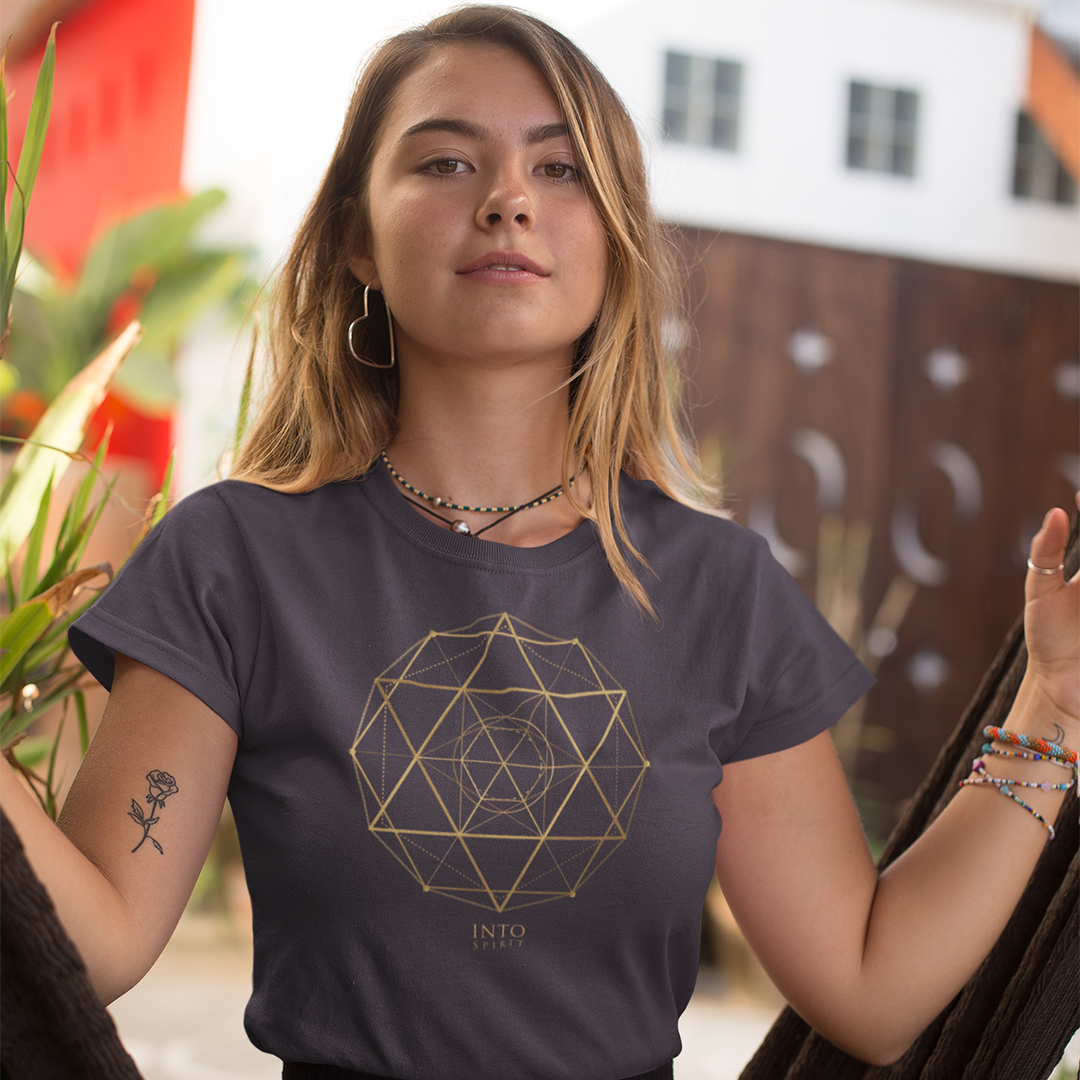 Sacred geometry David's star organic cotton women's t-shirt