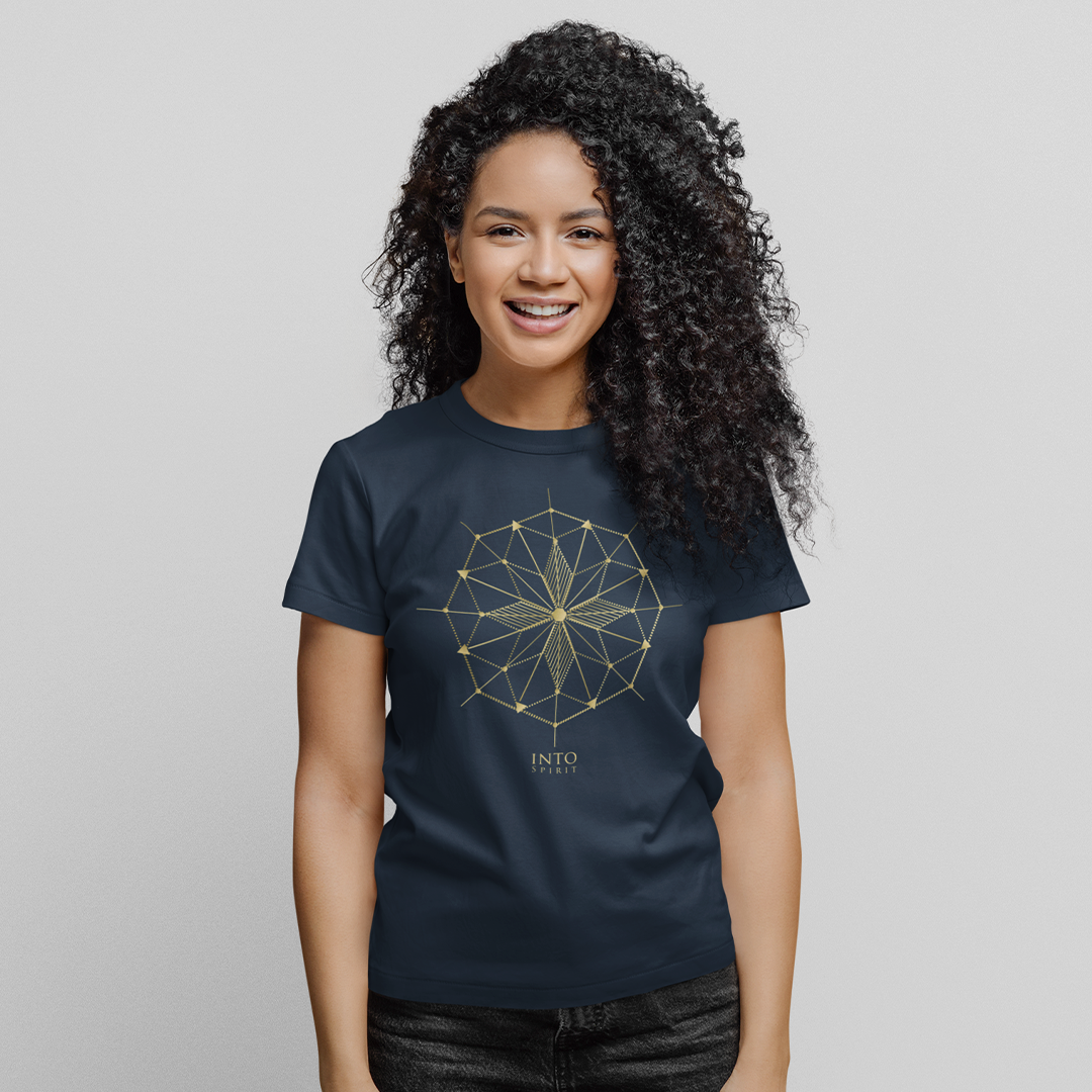 sacred geometry cross unisex organic cotton t-shirt