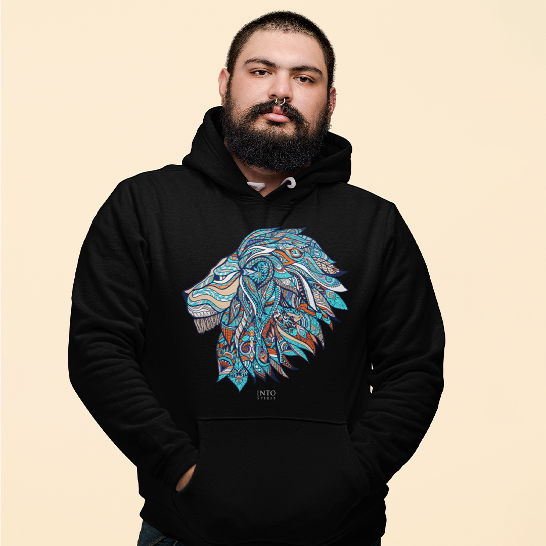 colorfull lion men's sweater pullover hoodie