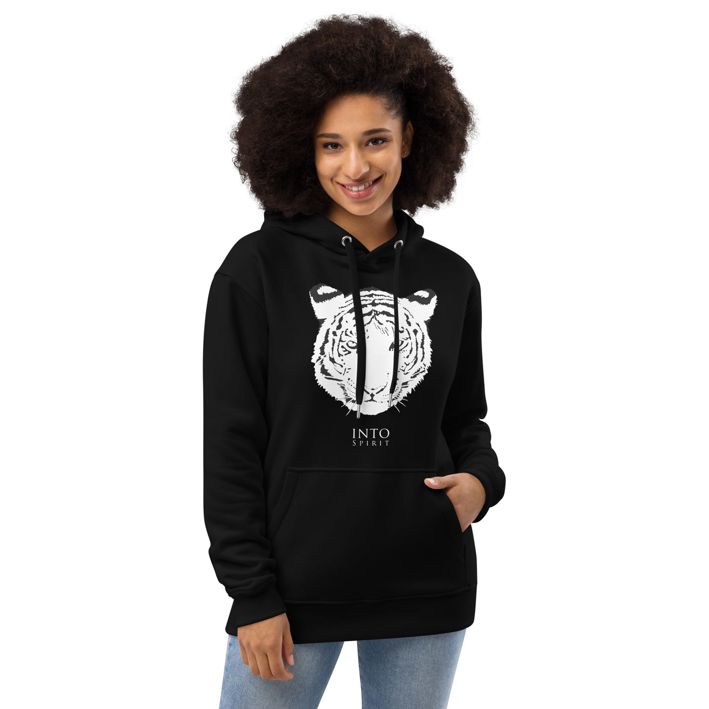 white tiger women´s eco-hoodie