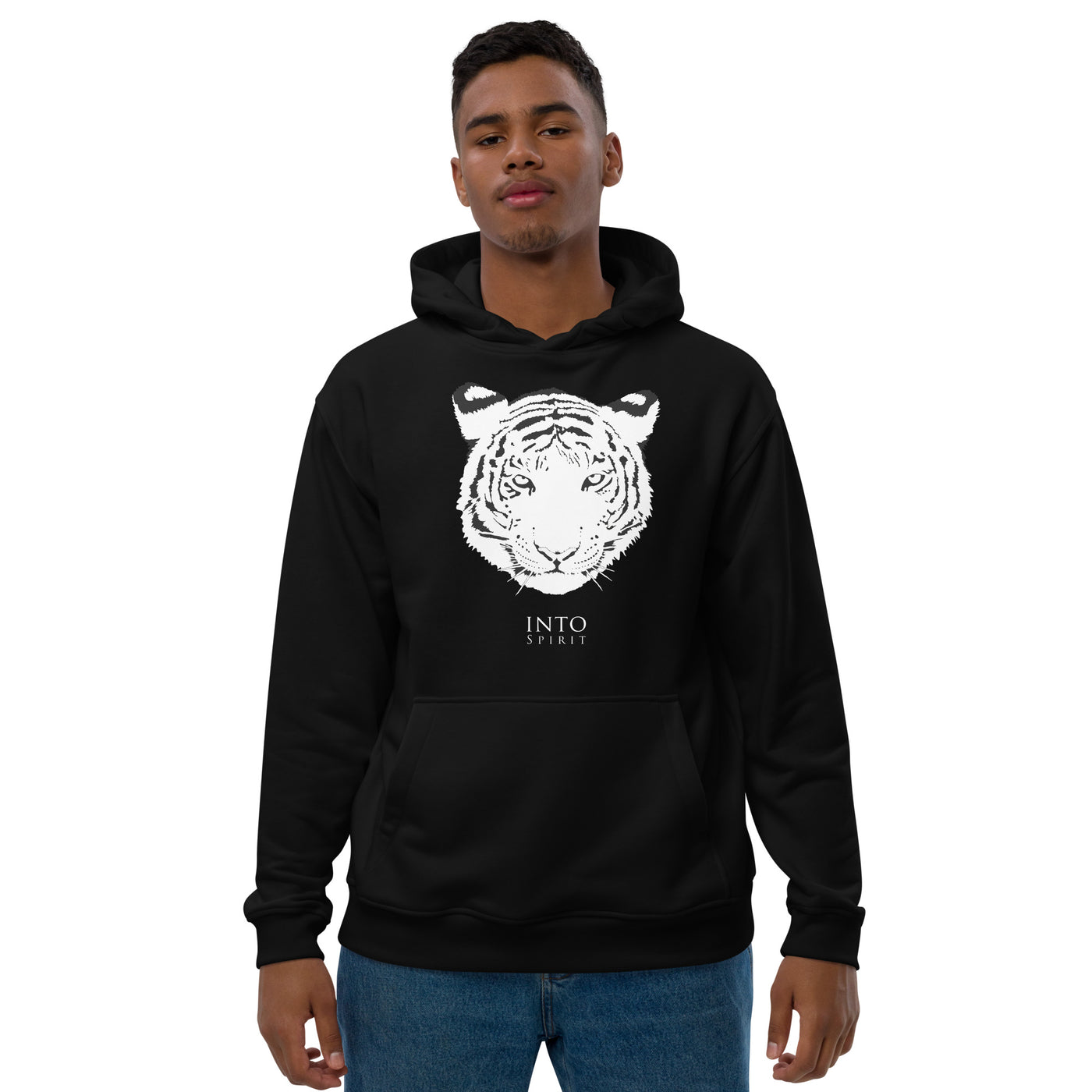 white tiger men´s eco-hoodie