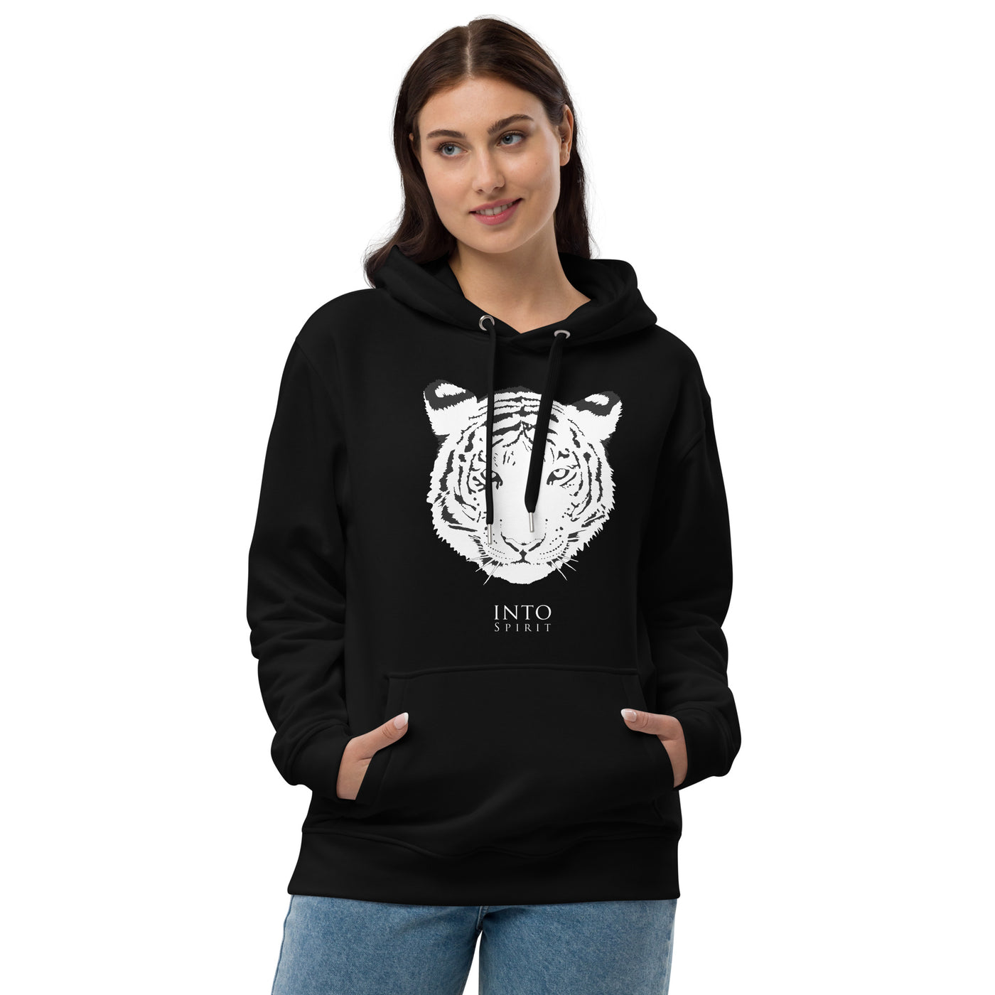 white tiger women´s eco-hoodie