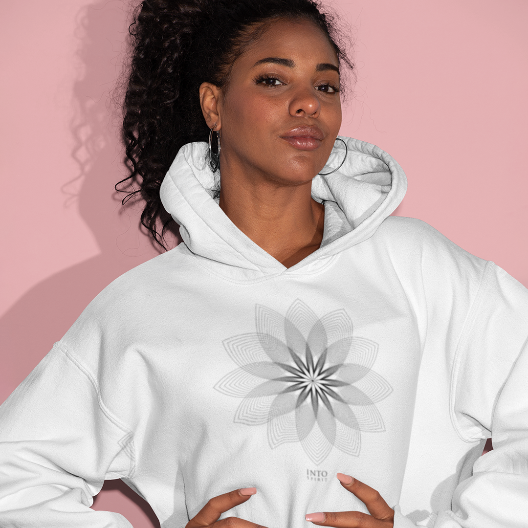 Flower women´s pullover eco-hoodie