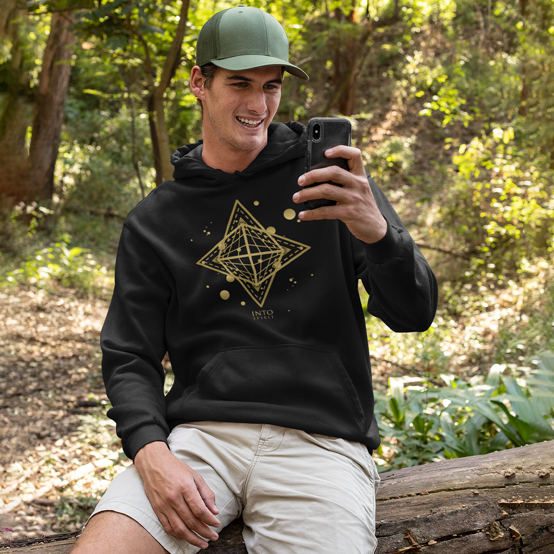 Sacred star geometry unisex pullover hoodie