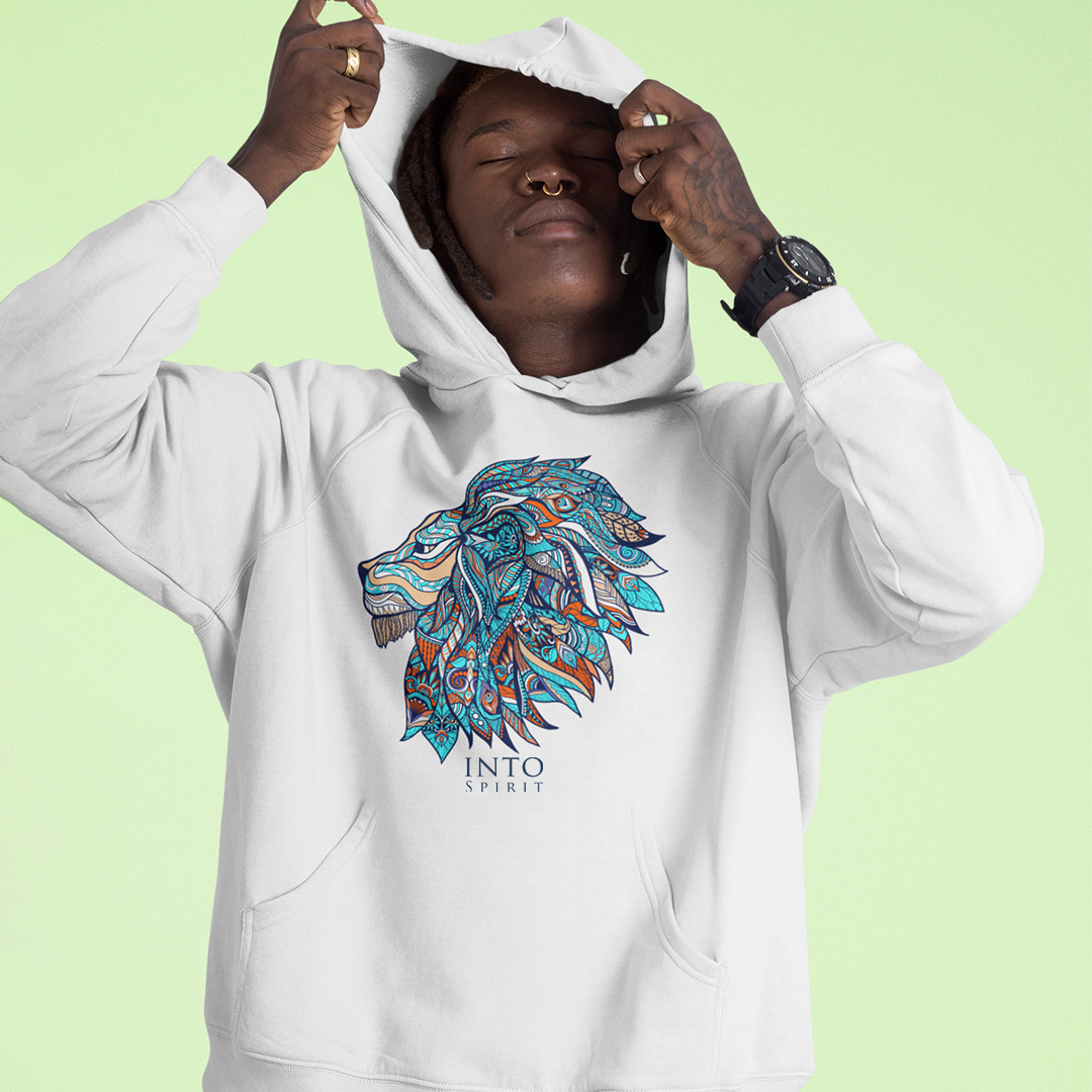 colorfull lion unisex pullover eco-hoodie