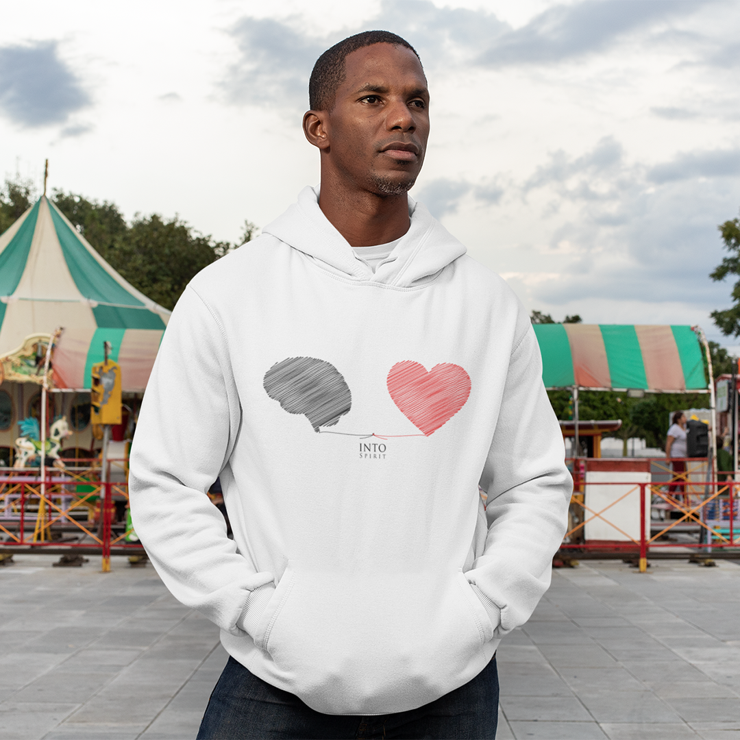 mind and heart pullover men's eco-hoodie