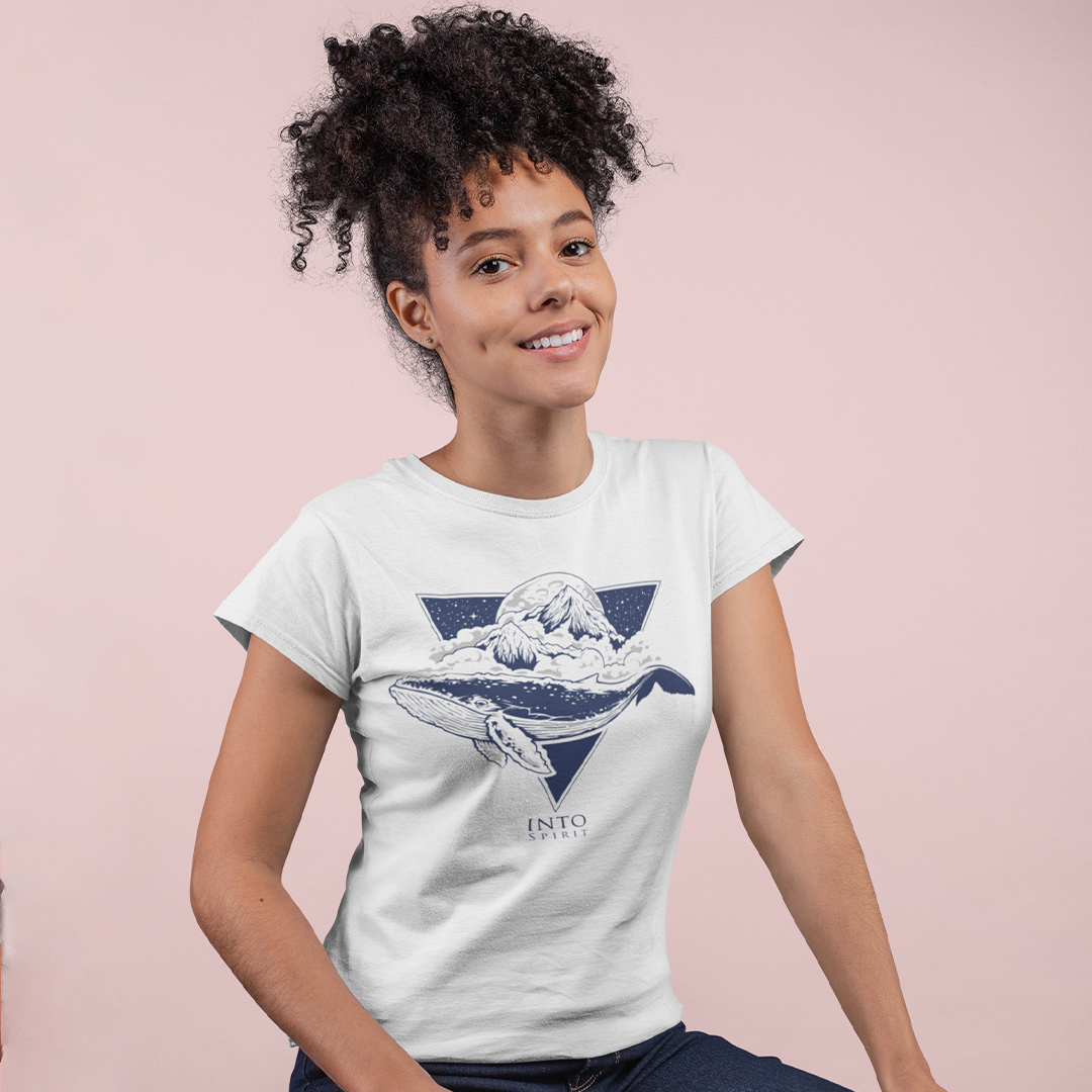 Whale organic cotton women's t-shirt