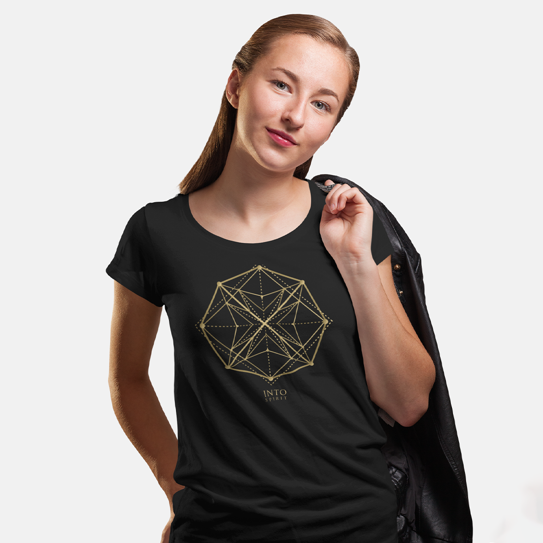 Sacred geometry mandala organic cotton women's t-shirt