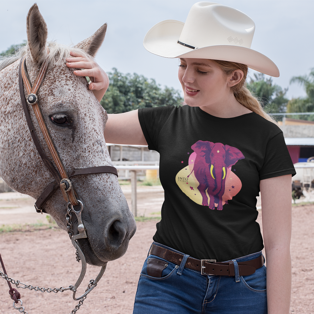 Purple elephant women’s basic organic t-shirt