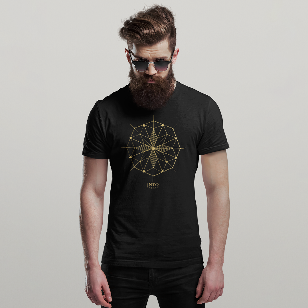 sacred geometry cross unisex organic cotton t-shirt