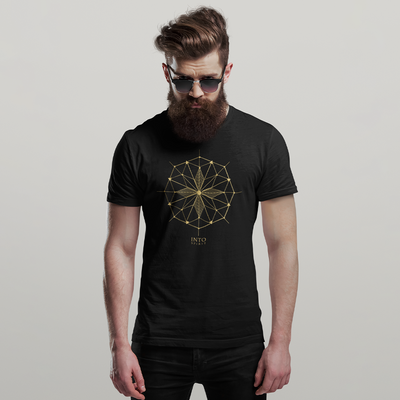 sacred geometry cross unisex organic cotton t-shirt