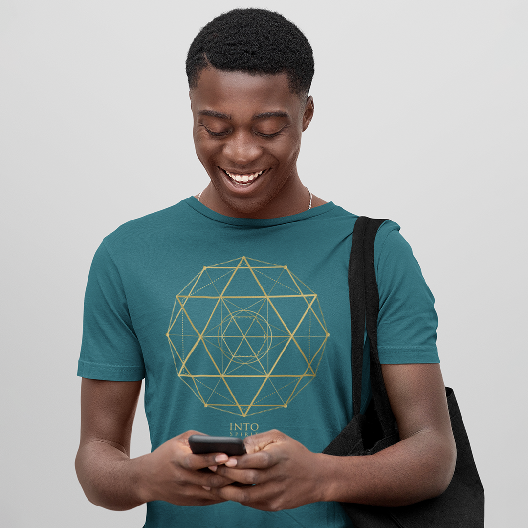 Sacred geometry David's star organic cotton men's t-shirt