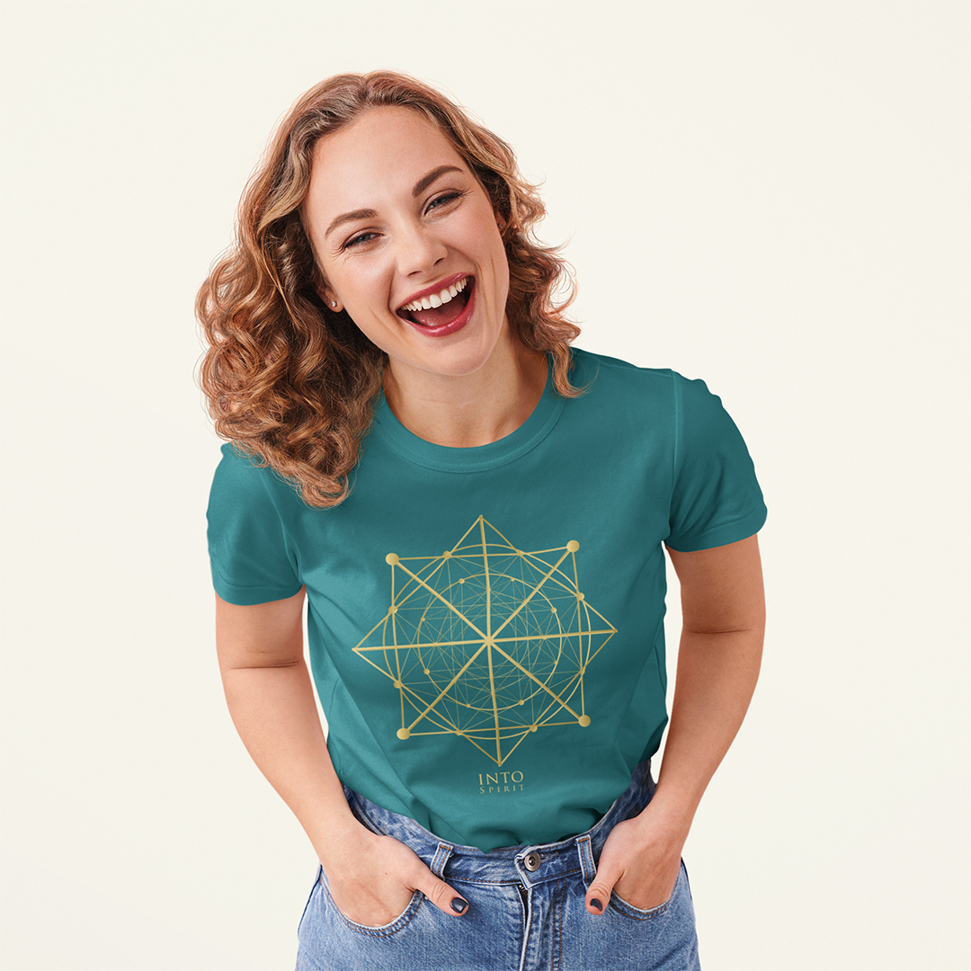 Sacred geometry organic cotton women's t-shirt