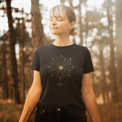 Sacred geometry flower organic cotton women's t-shirt