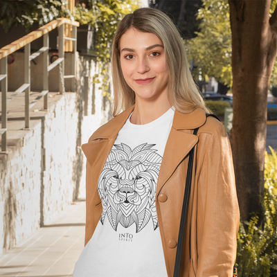 mandala lion, unisex Eco-T shirt