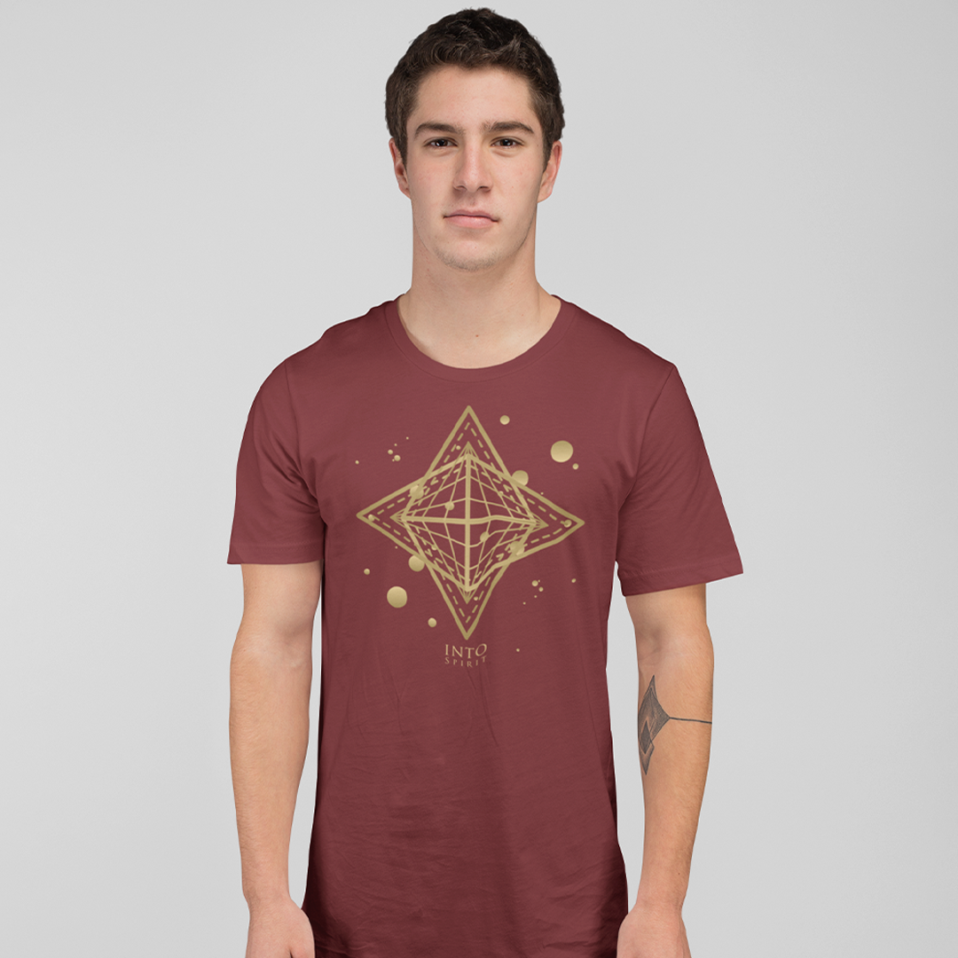 Sacred star geometry organic cotton men´s t-shirt