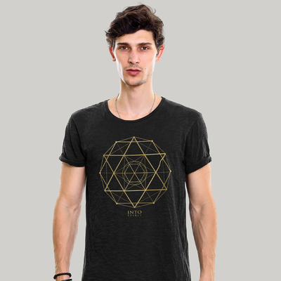 Sacred geometry David's star organic cotton men's t-shirt