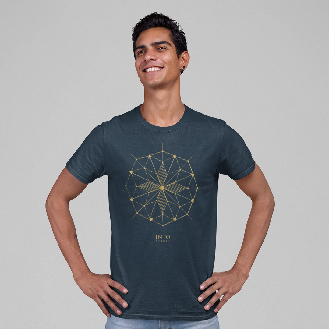 sacred geometry cross unisex organic cotton t-shirt