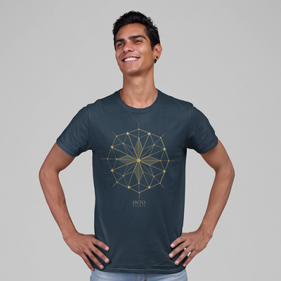 sacred geometry cross unisex organic cotton t-shirt