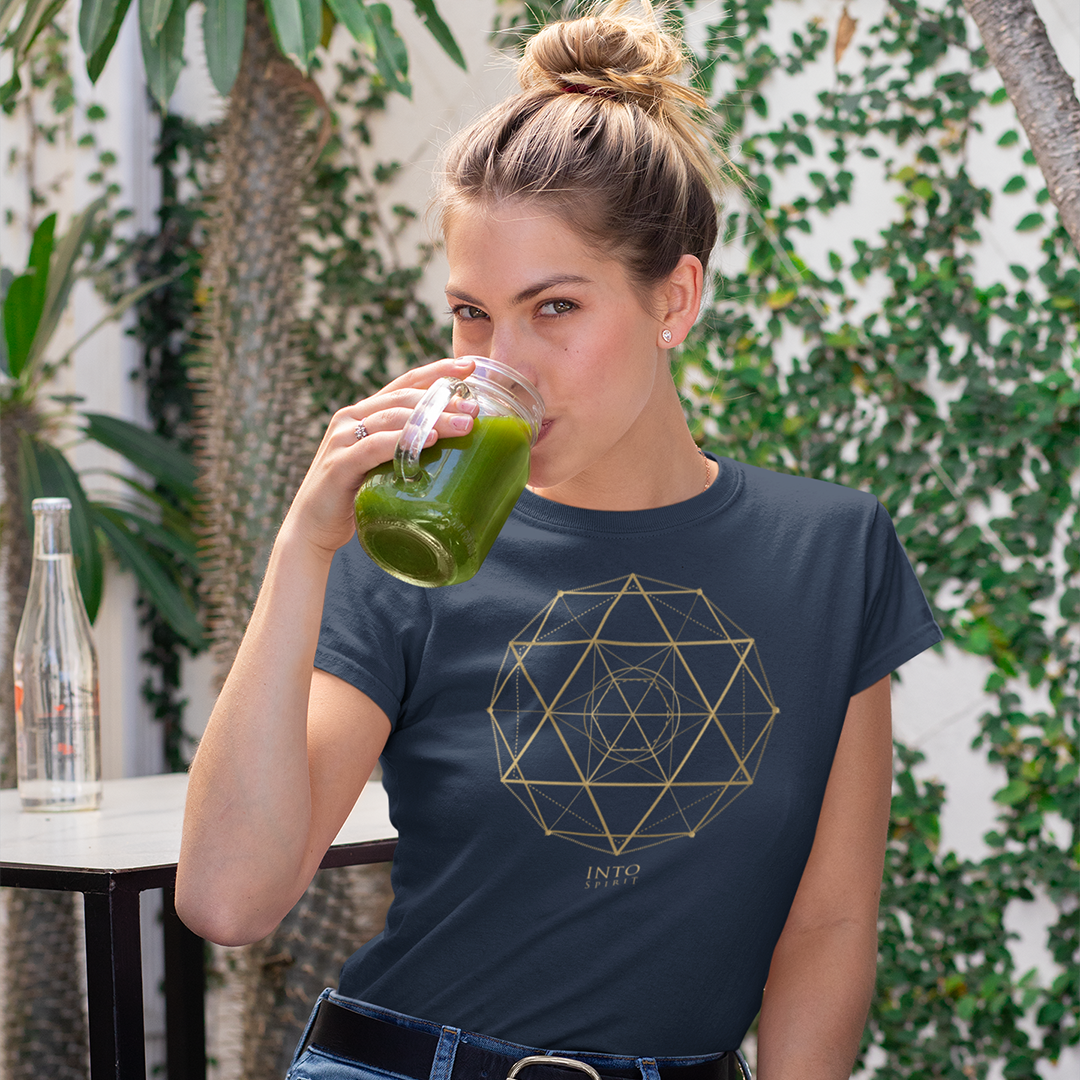 Sacred geometry David's star organic cotton women's t-shirt