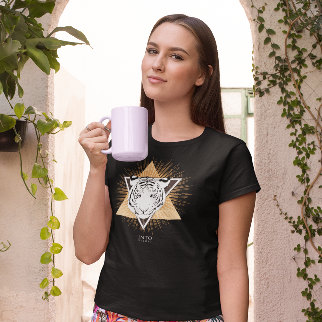 White tiger organic cotton women´s t-shirt